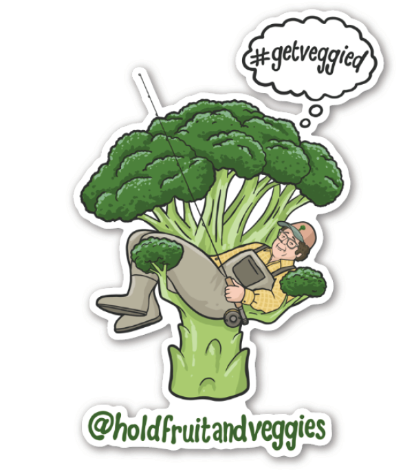 Hold Fruit & Veggies Sticker