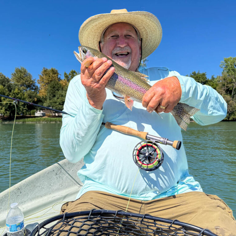 Jimmy and nice Rainbow Trout Lower Sacramento River
