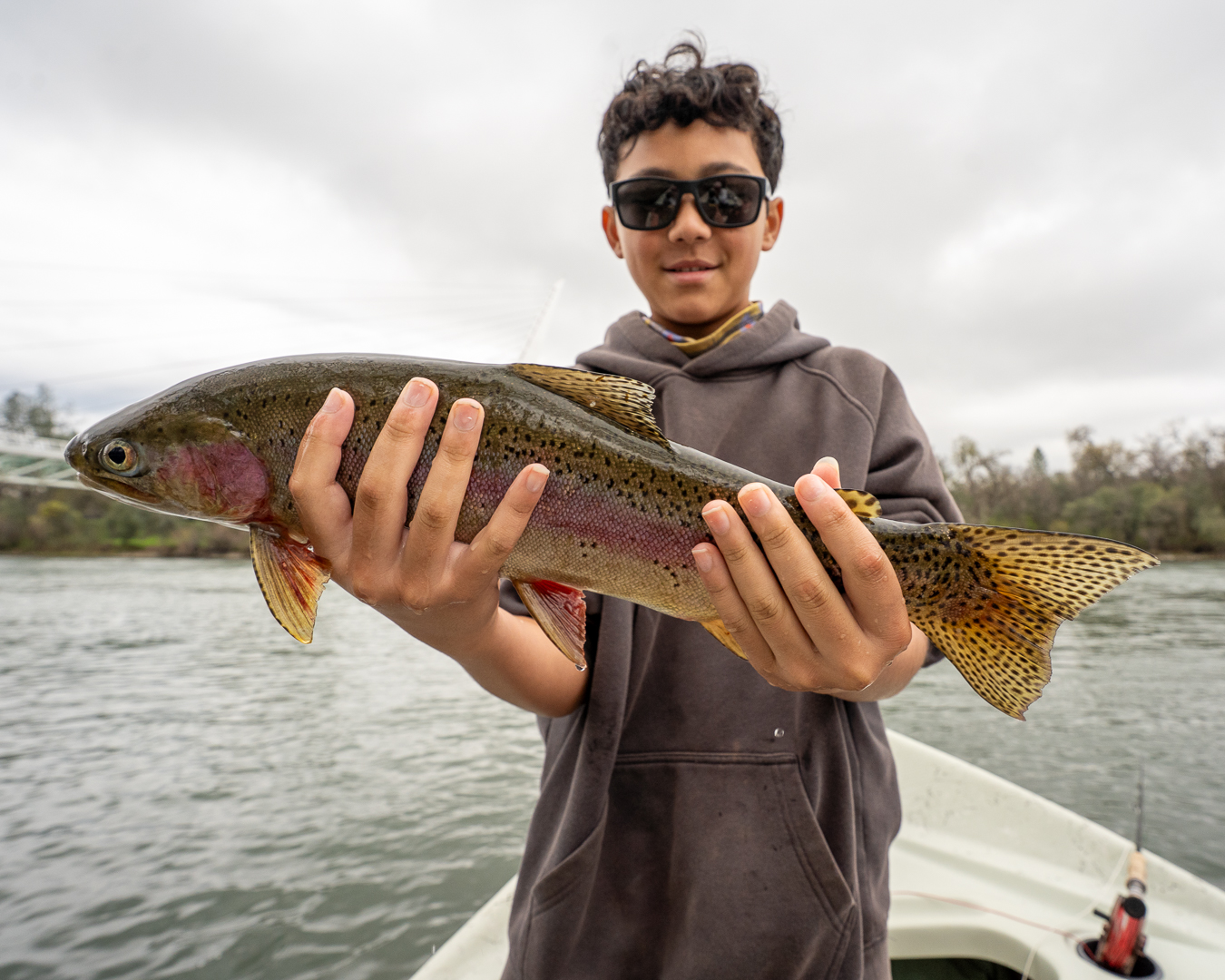 Lincoln holding a nice fish
