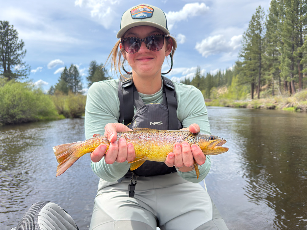 Woman holding trout