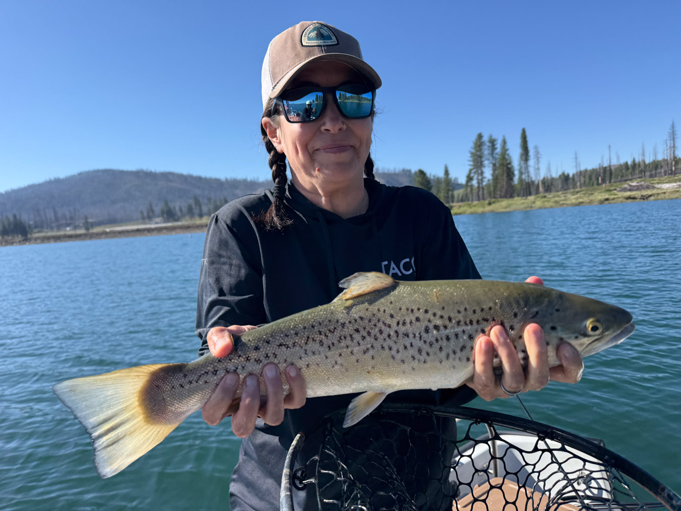 Dee and her brown trout